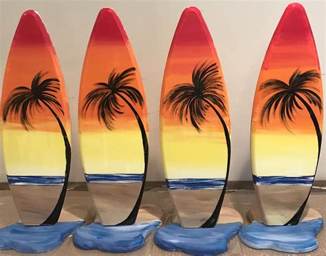 2ft Wood Surfboard Surf Beach Party Wedding Table Centerpieces Numbers