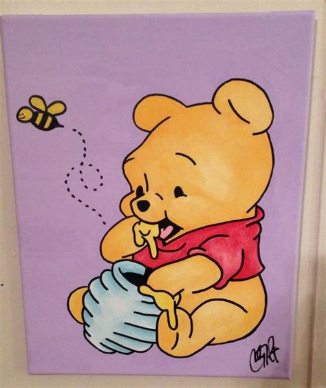 Baby Pooh Canvas By Cody Haga Disney Canvas Paintings Disney Canvas