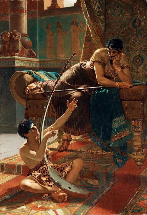 David And Saul By Julius Kronberg Oils 1885 Biblical Art