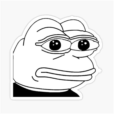 Black And White Pepe Sticker For Sale By Majesticpoptart Redbubble