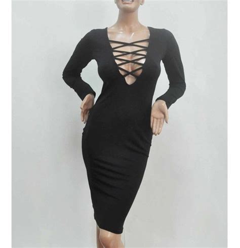 Sexy Vestido Negro Coctel Licra Strech Talla Chica Escote S 32900 En Mercado Libre