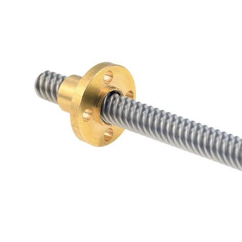 t8 lead screw 2mm pitch length 200mm with copper nut thsl 200 8d 3d printer part 8mm lead