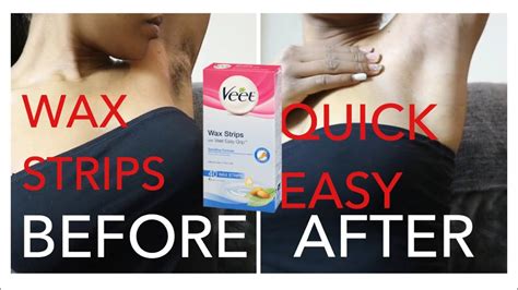 How I Wax My Underarms At Home With Veet Gel Wax Strips Youtube