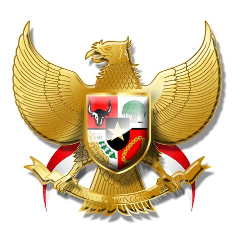 logo lambang garuda pancasila indonesia dengan ilustrasi bendera pancasila garuda pancasila