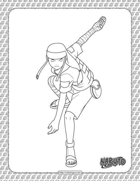 Neji Hyuga Coloring Page Coloring Pages To Print Coloring Pages For