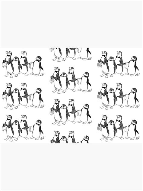 Penguins From Mary Poppins Sketch Bath Mat By Apparky Redbubble