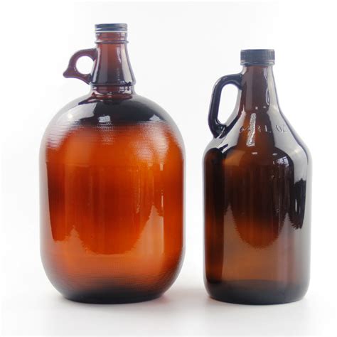 Wholesale China Big Empty 2l 4l Iter Amber Glass Beer Growler