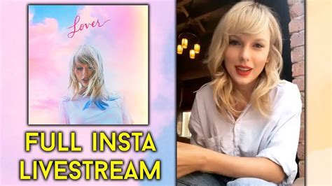Taylor Swifts Full Instagram Live Announcement Youtube