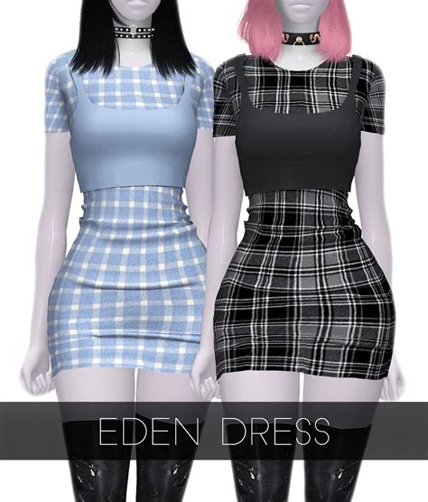 Kenzar Sims4 — Eden Dress 30 Swatches All Lods Hq Compatible Sims