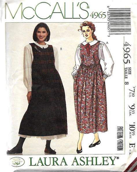 Mccalls 4965 Laura Ashley Misses Jumper Blouse And Petticoat Pattern