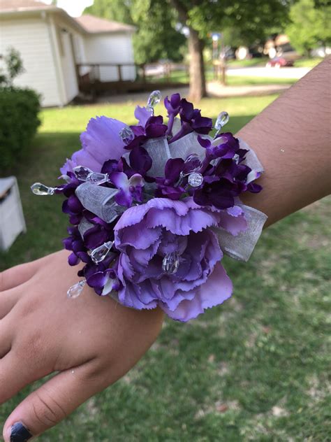 Autumn Wrist Corsage Prom Flowers Wedding Corsage Silk Corsage Orange Corsage Purple Corsage