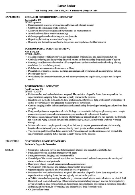 Not sure how to package your resume? Postdoc science grant application example