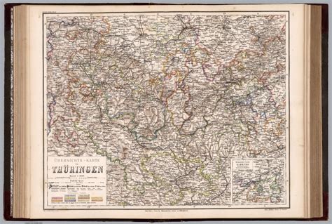 Ubersichts Karte Von Thuringen David Rumsey Historical Map Collection