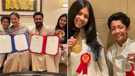 Suriya And Jyotika Celebrate National Award Win With Their Kids See