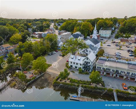 Newmarket Town Aerial View Nh Usa Stock Photo Image Of Historic