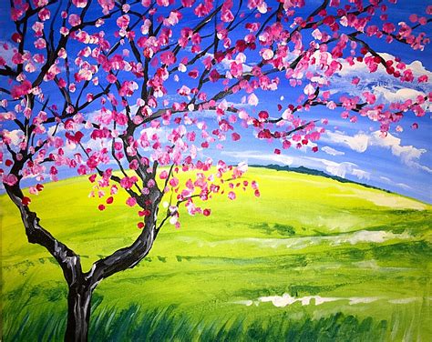 Spring Cherry Blossom At The Shack Mililani Paint Nite Events
