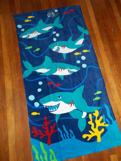 Personalized Shark Beach Towel Monogrammed Beach By Crafting4caleb