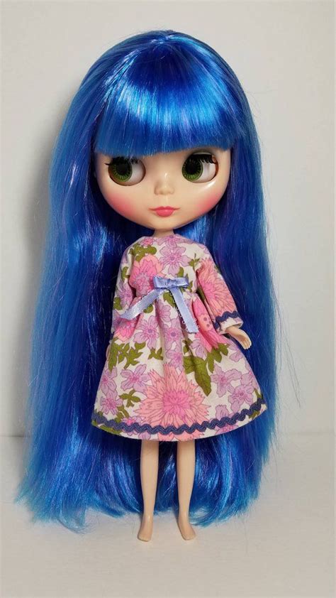 Sweet Pastel Floral Neo Blythe Doll Dress With Bowretro Mod Etsy