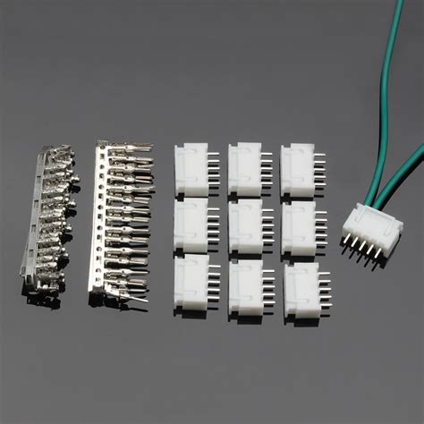 yt 100pcs 2 54mm 5 pin dupont connectors male female terminal kit housing pin header connector