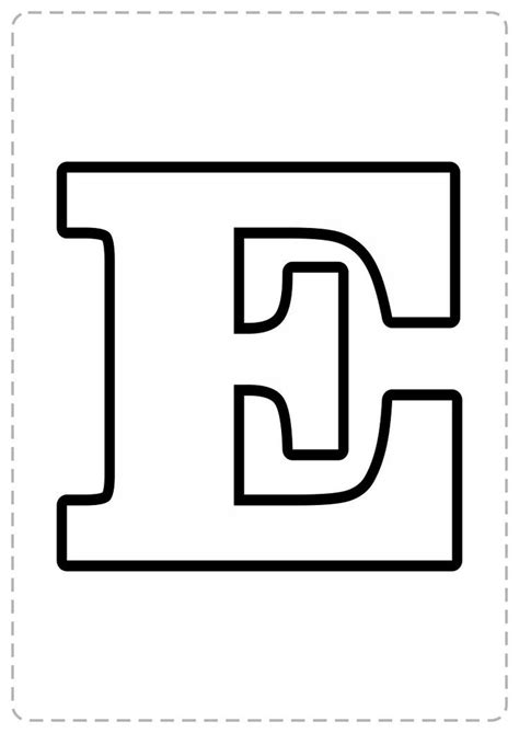 Letra E Para Imprimir Letter Stencils Printables Letter Stencils