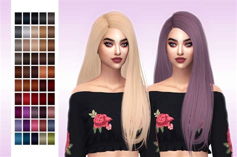 Sims 4 Hairs Frost Sims 4 Simpliciaty`s Melody Hair Retextured