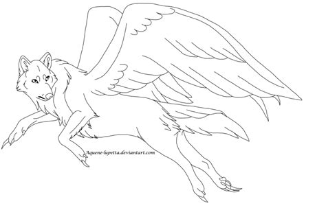 Anime Wolf With Wings Coloring Coloring Pages