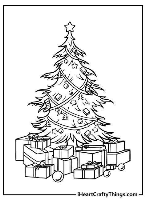 Large Christmas Tree Coloring Page
