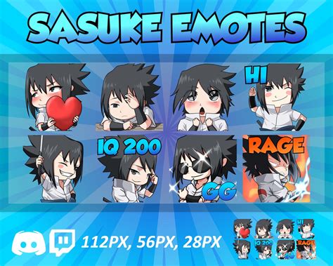 Sasuke Twitch Emotes Sasuke Cute Chibi Emotes Sasuke Emotes Etsy Israel