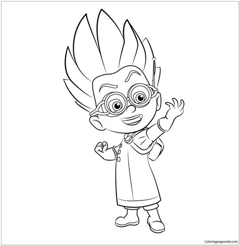 Pj Masks Romeo Coloring Page Free Printable Coloring Pages