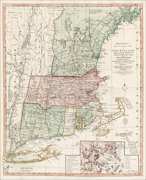 You're part of the global english diaspora but still haven't managed to visit your home? Bowles's New One-Sheet Map of New England; comprehending ...
