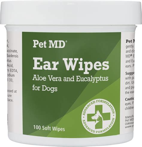 Pet Md Dog Ear Cleaner Wipes Otic Cleanser For Dogs To Stop Ear
