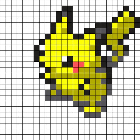 Pikachusprite By Chocolatesundae On Kandi Patterns Pokemon Cross