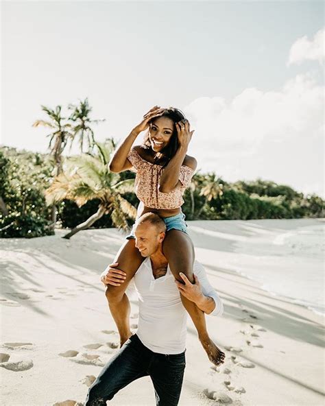 Fun And Adventurous Beach Couples Session In The Virgin Islands Destination Engagement Photos