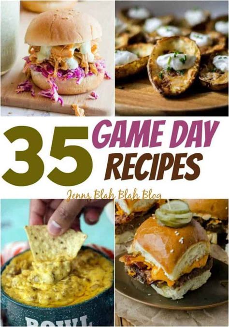 35 Game Day Recipes Jenns Blah Blah Blog