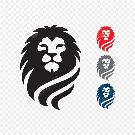 Gran León Cabeza Logo Vector Orgullo Y Poder Signo Elemento De Símbolo