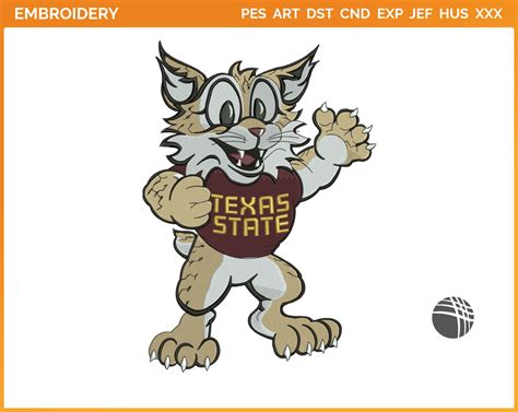 Texas State Bobcats Mascot Logo 2008 College Sports Embroidery