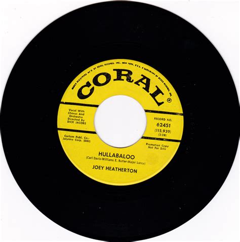 Joey Heatherton Hullabaloo 1965 Vinyl Discogs