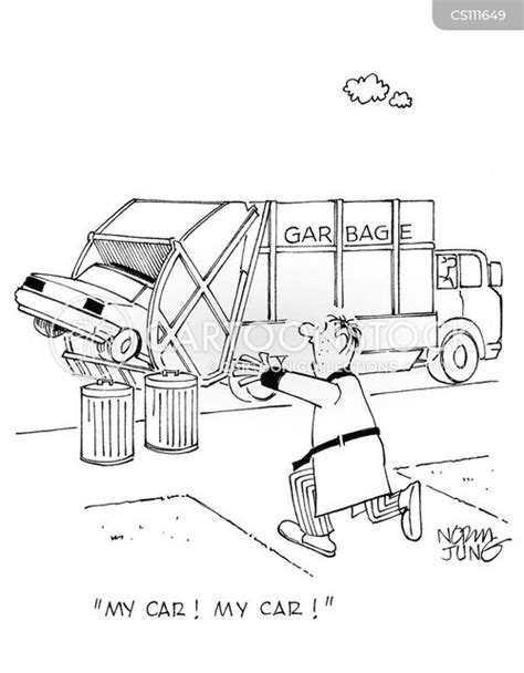 Garbage Truck Cartoons And Comics Funny Pictures From Cartoonstock