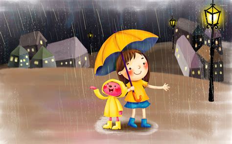 Girl In The Rain Wallpaper 1028948