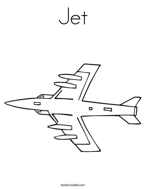 I made the coloring page of airplane for my kids but you can use it too! Jet Coloring Page - Twisty Noodle