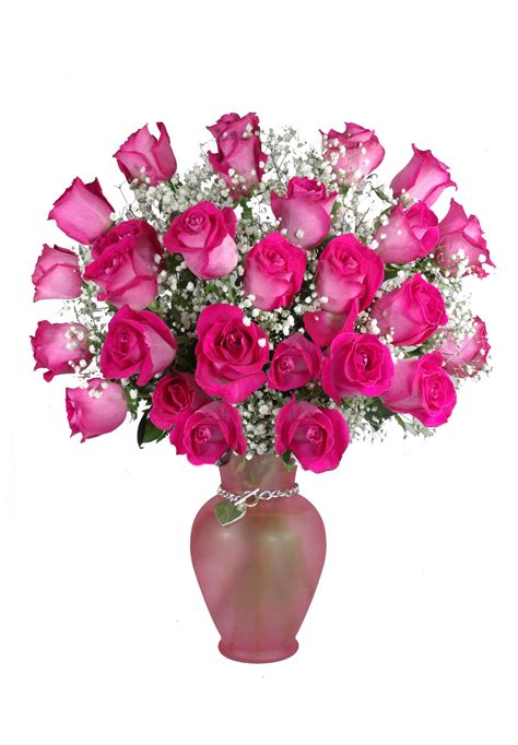 Array Of Ts Long Stem Pink Roses Flowers In Houston