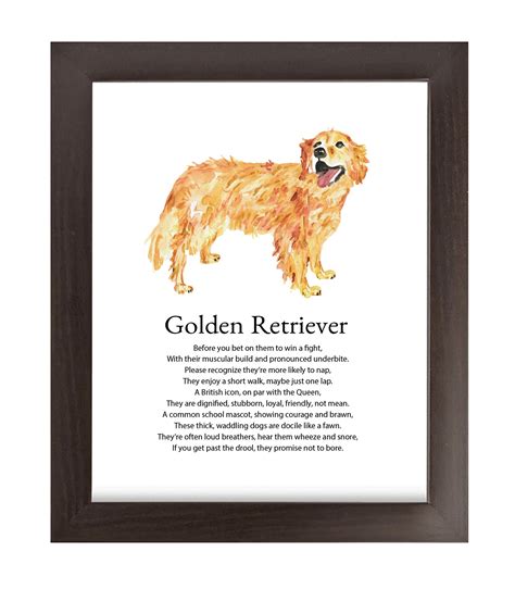 Golden Retriever And Poem Print Dash And Hound Designs