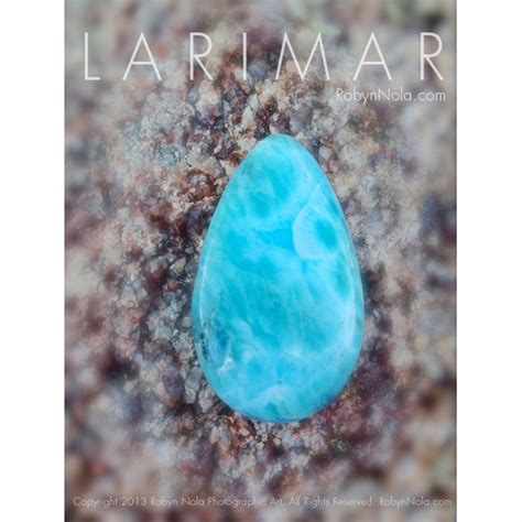 Polished Larimar Cabochon “the Dolphin Stone” Robyn Nola Ts