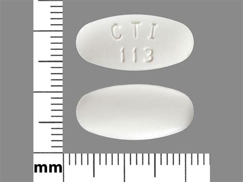 Pill Finder CTI 113 White Elliptical Oval Medicine