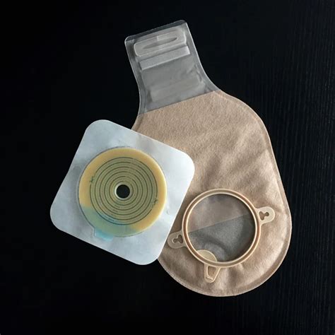 Drainable Two Piece System Colostomy Bag With Hydrocolloid Barrier For