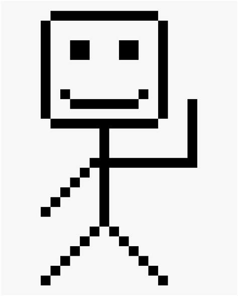 Stick Figure Pixel Art Free Transparent Clipart Clipartkey