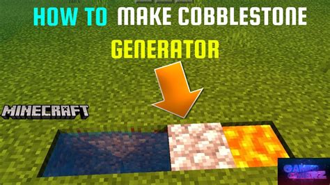 Minecraft How To Make A Cobblestone Generator