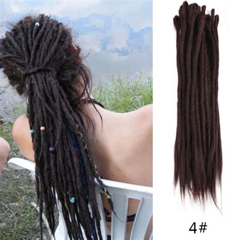 2020 Hot Soft Dreadlocks Hair Extension Synthetic Dreads Hair 20 Inch 10strandspack Handmade