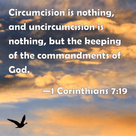 1 Corinthians 719 Circumcision Is Nothing And Uncircumcision Is