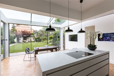 North London Structurally Glazed Modern Kitchen Extension Modern